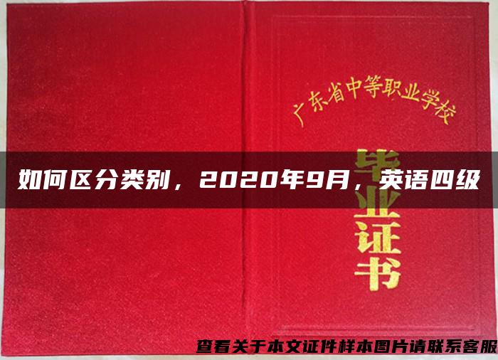 如何区分类别，2020年9月，英语四级