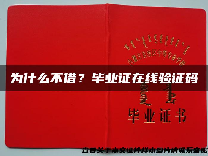 为什么不借？毕业证在线验证码