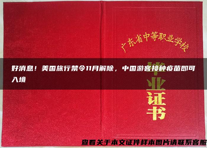 好消息！美国旅行禁令11月解除，中国游客接种疫苗即可入境