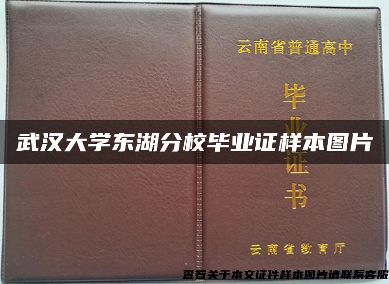 武汉大学东湖分校毕业证样本图片