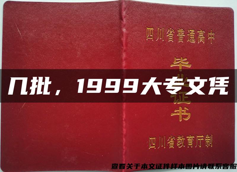 几批，1999大专文凭