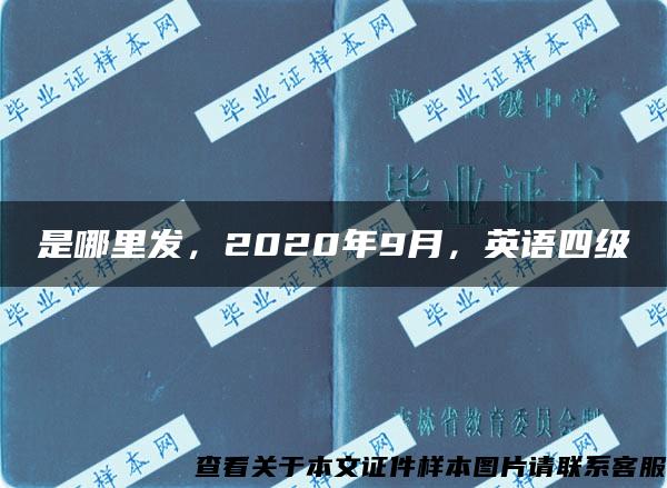 是哪里发，2020年9月，英语四级