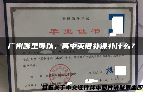 广州哪里可以，高中英语补课补什么？