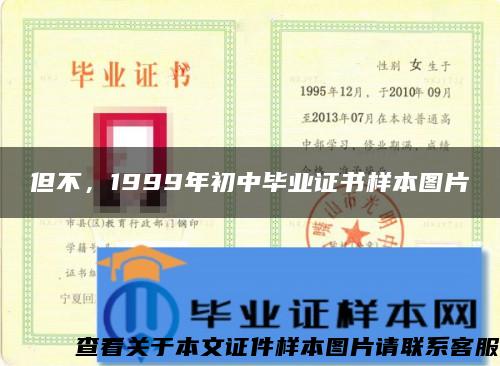 但不，1999年初中毕业证书样本图片