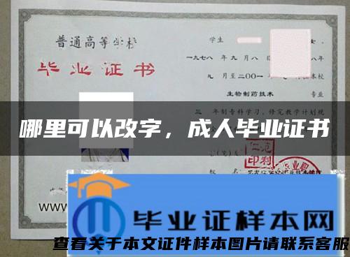 哪里可以改字，成人毕业证书