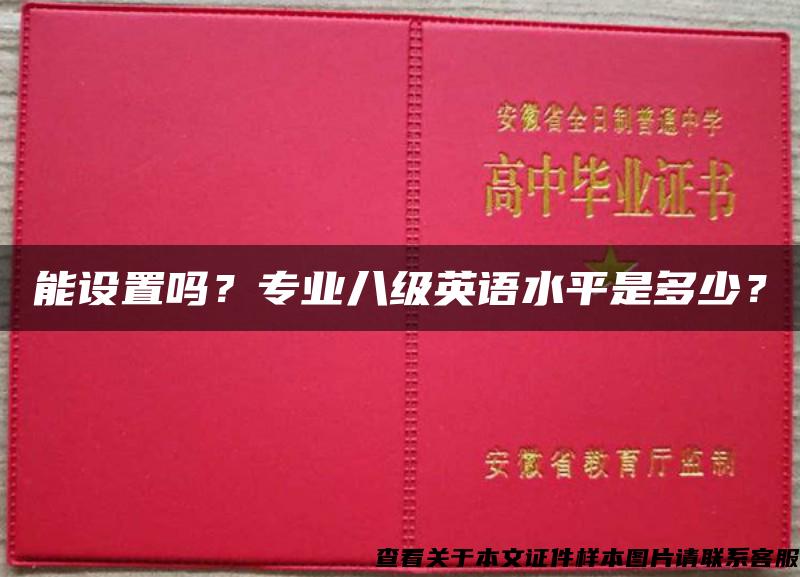 能设置吗？专业八级英语水平是多少？