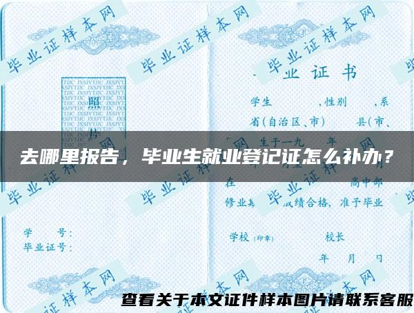 去哪里报告，毕业生就业登记证怎么补办？