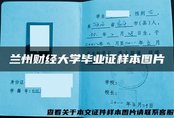 兰州财经大学毕业证样本图片