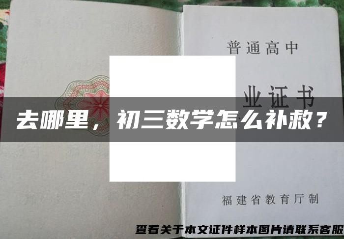 去哪里，初三数学怎么补救？