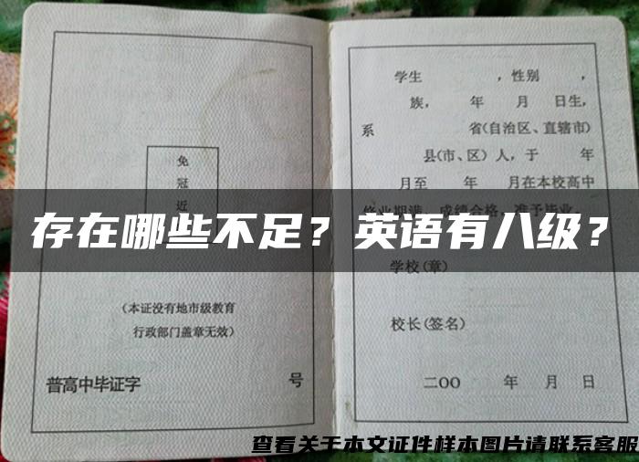 存在哪些不足？英语有八级？