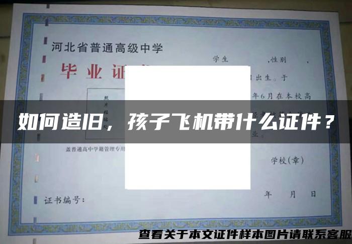 如何造旧，孩子飞机带什么证件？