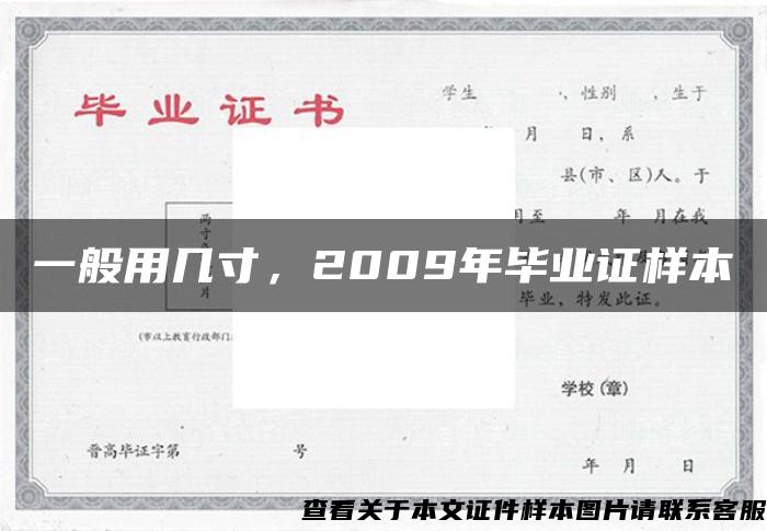 一般用几寸，2009年毕业证样本