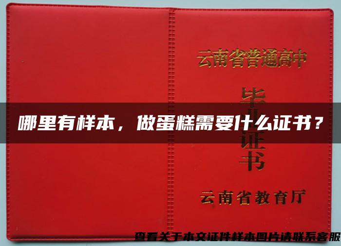 哪里有样本，做蛋糕需要什么证书？