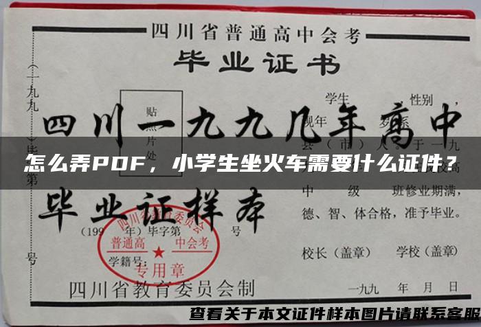 怎么弄PDF，小学生坐火车需要什么证件？