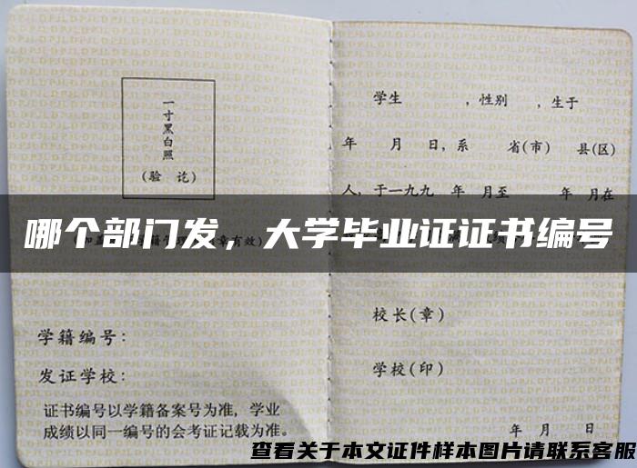 哪个部门发，大学毕业证证书编号