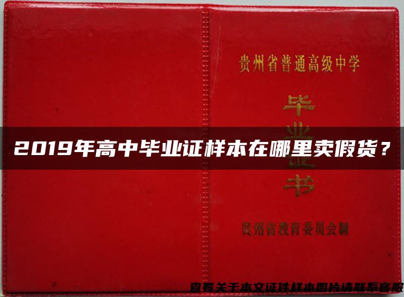 2019年高中毕业证样本在哪里卖假货？