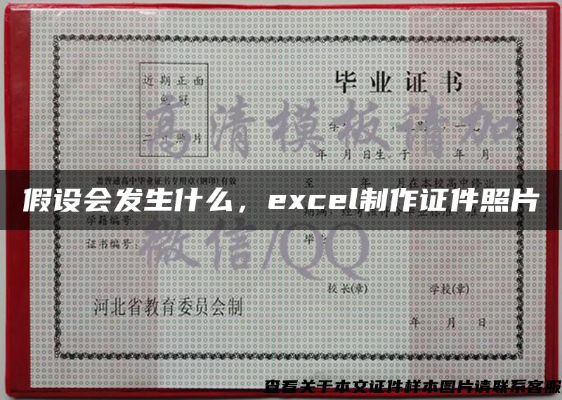 假设会发生什么，excel制作证件照片