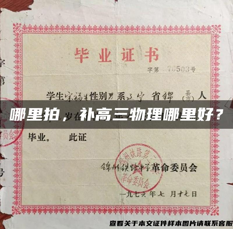 哪里拍，补高三物理哪里好？