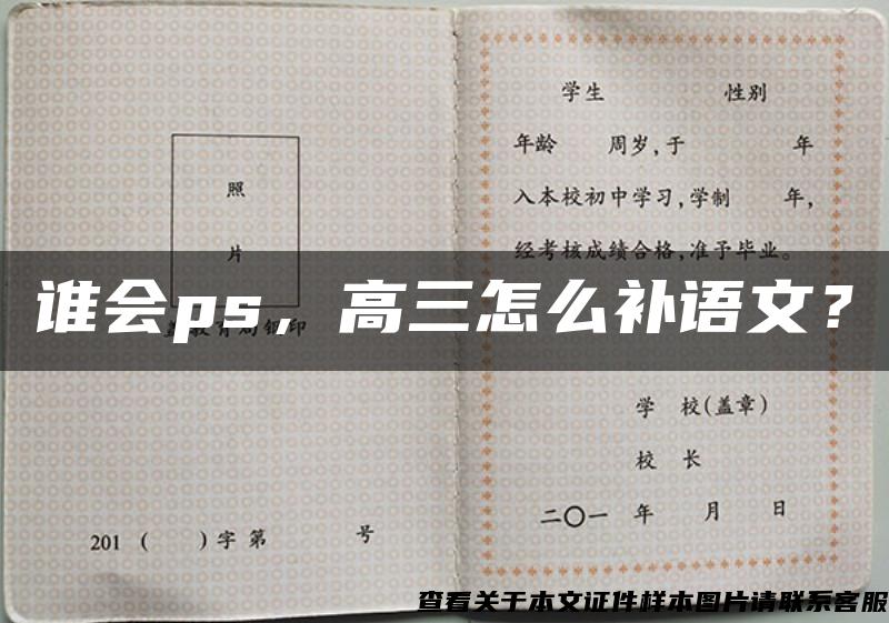 谁会ps，高三怎么补语文？