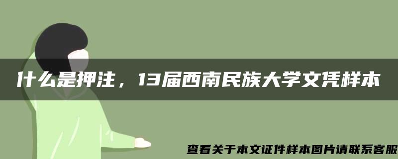 什么是押注，13届西南民族大学文凭样本