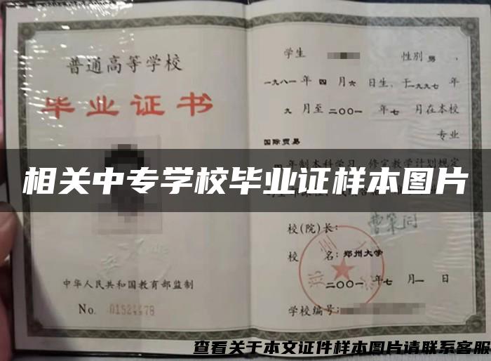 相关中专学校毕业证样本图片