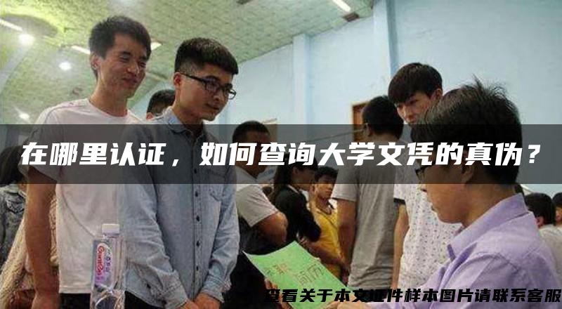 在哪里认证，如何查询大学文凭的真伪？