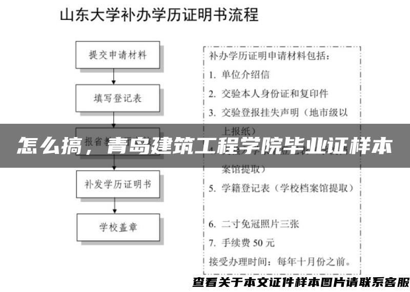 怎么搞，青岛建筑工程学院毕业证样本