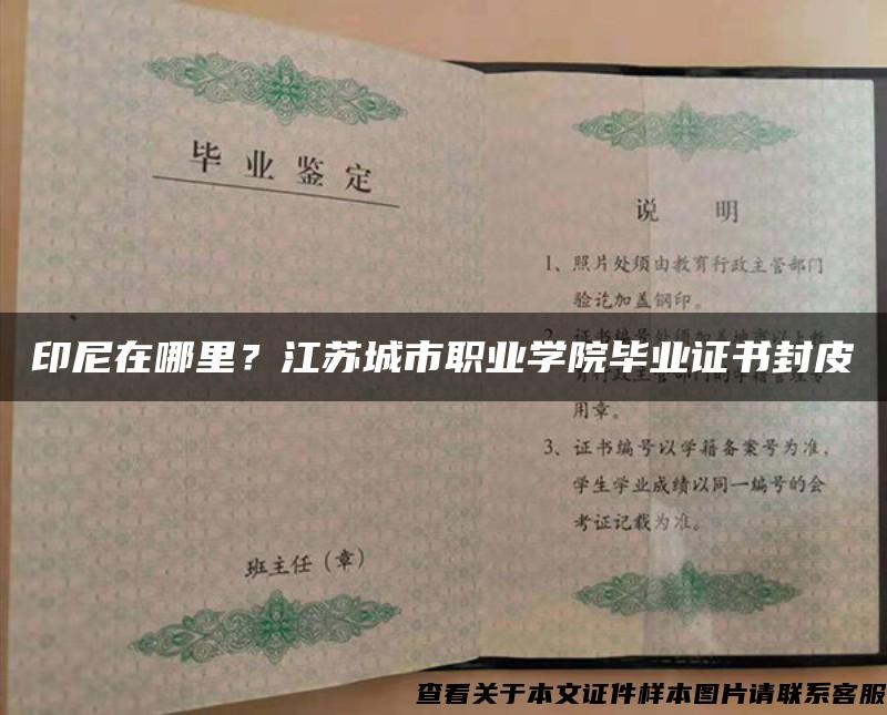 印尼在哪里？江苏城市职业学院毕业证书封皮