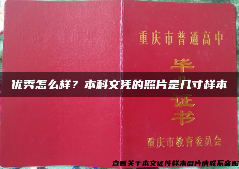 优秀怎么样？本科文凭的照片是几寸样本