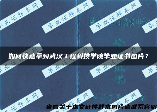 如何快速拿到武汉工程科技学院毕业证书图片？