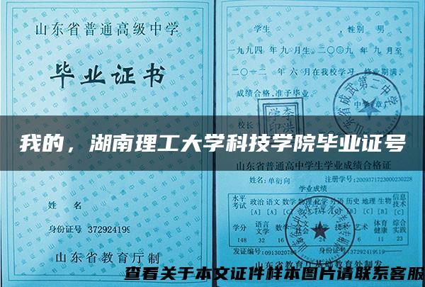 我的，湖南理工大学科技学院毕业证号