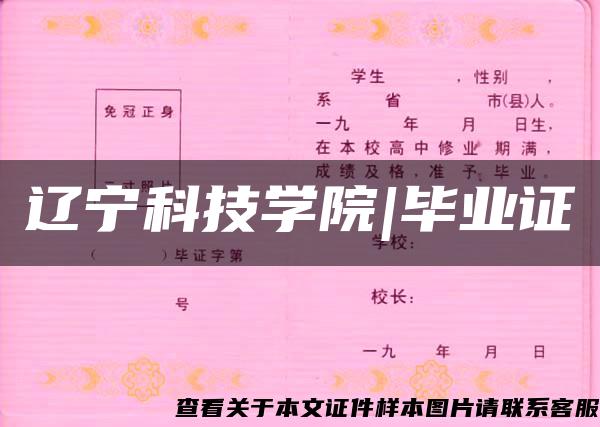 辽宁科技学院|毕业证