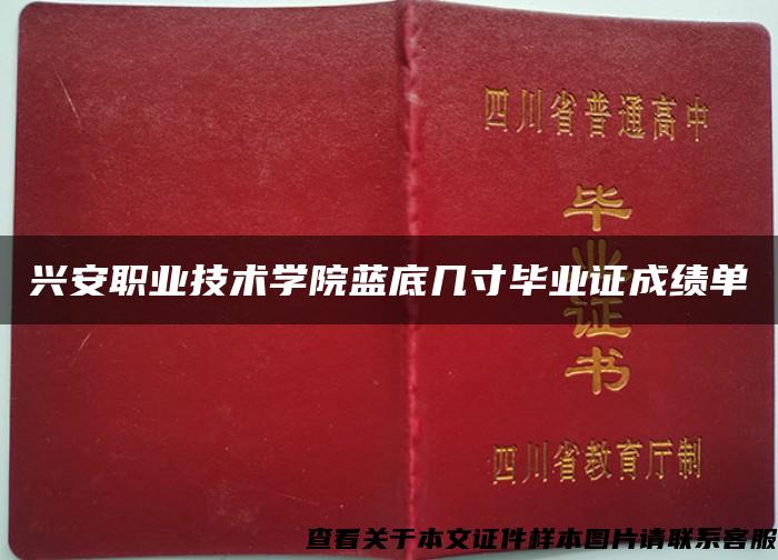 兴安职业技术学院蓝底几寸毕业证成绩单