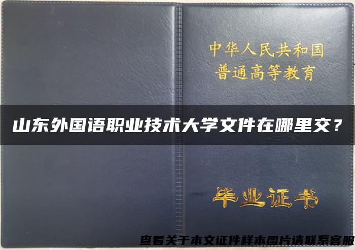 山东外国语职业技术大学文件在哪里交？