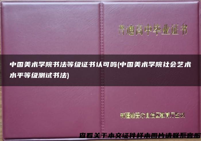 中国美术学院书法等级证书认可吗(中国美术学院社会艺术水平等级测试书法)