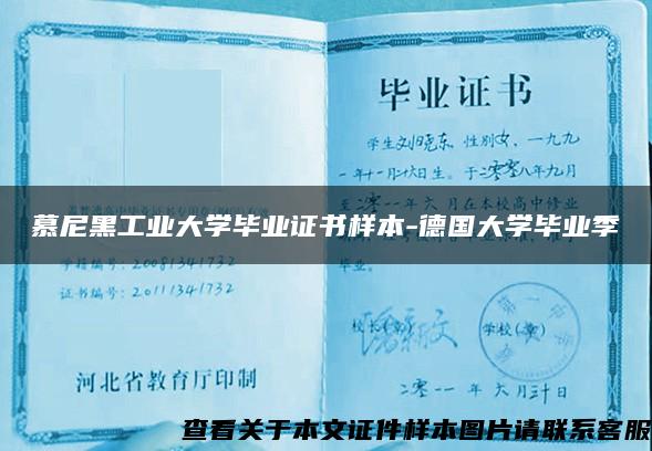 慕尼黑工业大学毕业证书样本-德国大学毕业季