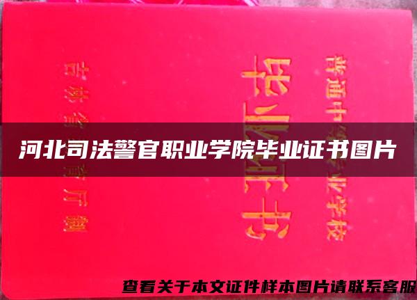 河北司法警官职业学院毕业证书图片