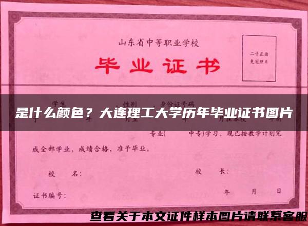 是什么颜色？大连理工大学历年毕业证书图片