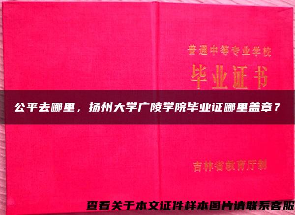 公平去哪里，扬州大学广陵学院毕业证哪里盖章？