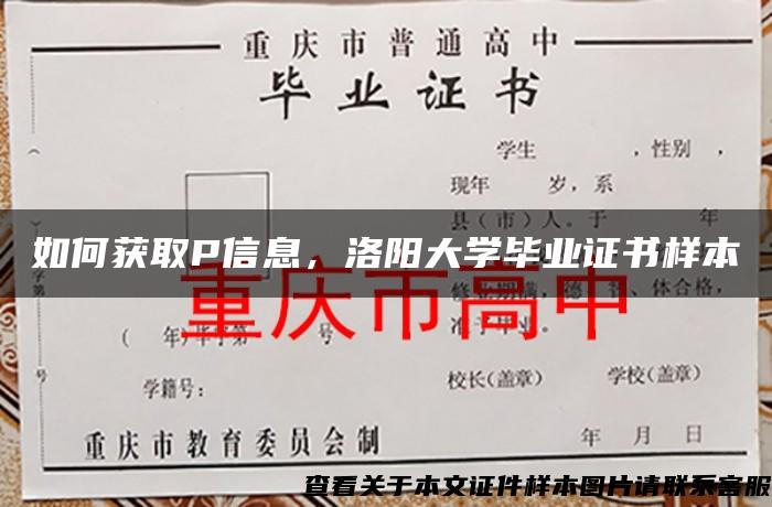 如何获取P信息，洛阳大学毕业证书样本