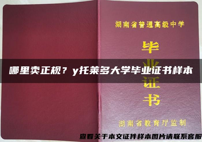 哪里卖正规？y托莱多大学毕业证书样本