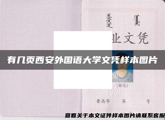 有几页西安外国语大学文凭样本图片