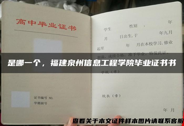 是哪一个，福建泉州信息工程学院毕业证书书