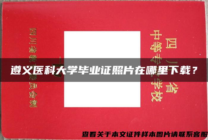 遵义医科大学毕业证照片在哪里下载？