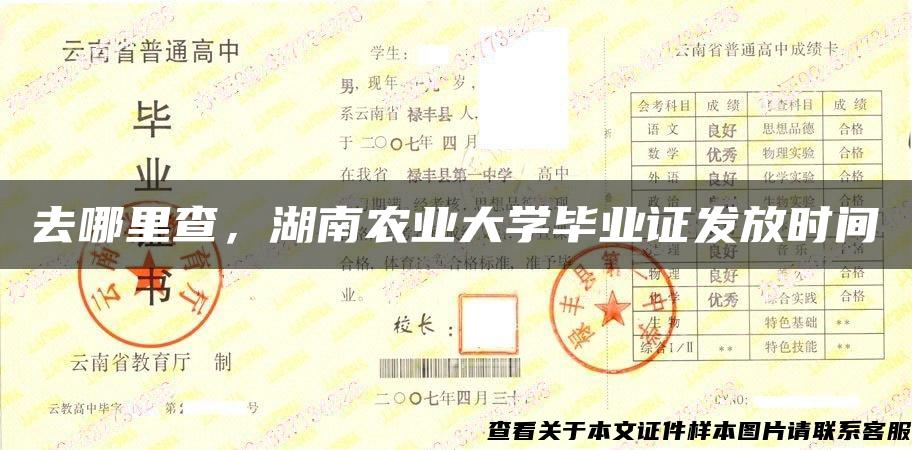 去哪里查，湖南农业大学毕业证发放时间