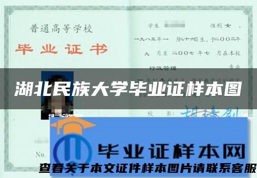 湖北民族大学毕业证样本图