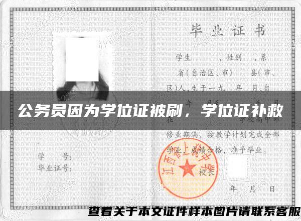 公务员因为学位证被刷，学位证补救