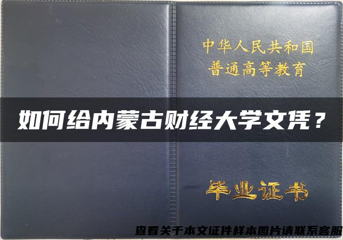 如何给内蒙古财经大学文凭？