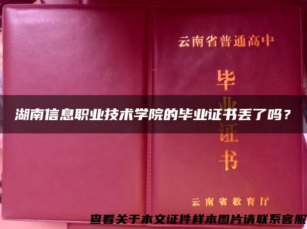 湖南信息职业技术学院的毕业证书丢了吗？