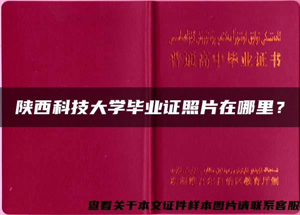 陕西科技大学毕业证照片在哪里？